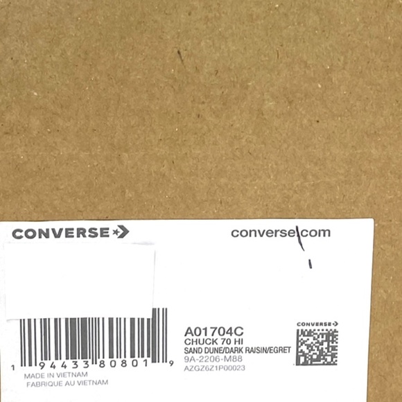 Converse Chuck 70 All Star Jacquard Camo High Top Women's Brown Canvas A01704C - Picture 9 of 10